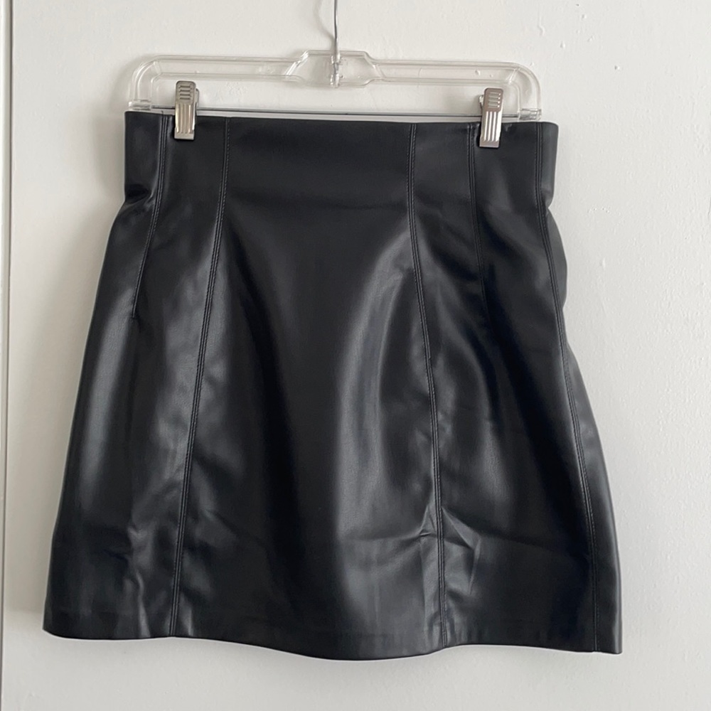 Zara Vegan Leather Mini Skirt